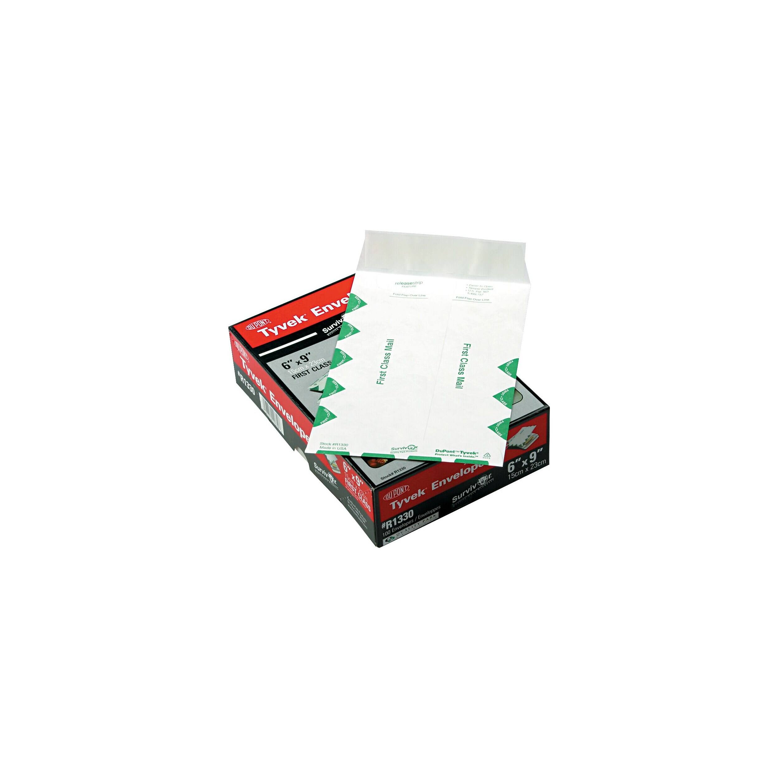 Quality Park First Class Tyvek Open End Catalog Envelopes, 6