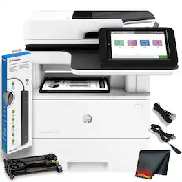 HP - LaserJet Enterprise Multifunction M528dn Monochrome Laser Printer Bundle