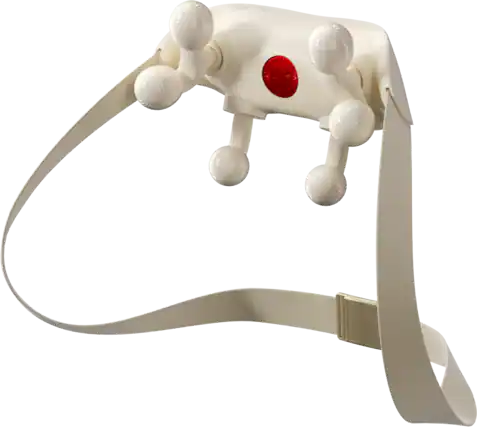 Front. SKG - Lower Back Massager for Pain Relief Deep Tissue Christmas Gifts for Men Women Adjustable Cordless Heating Pad - WHITE.