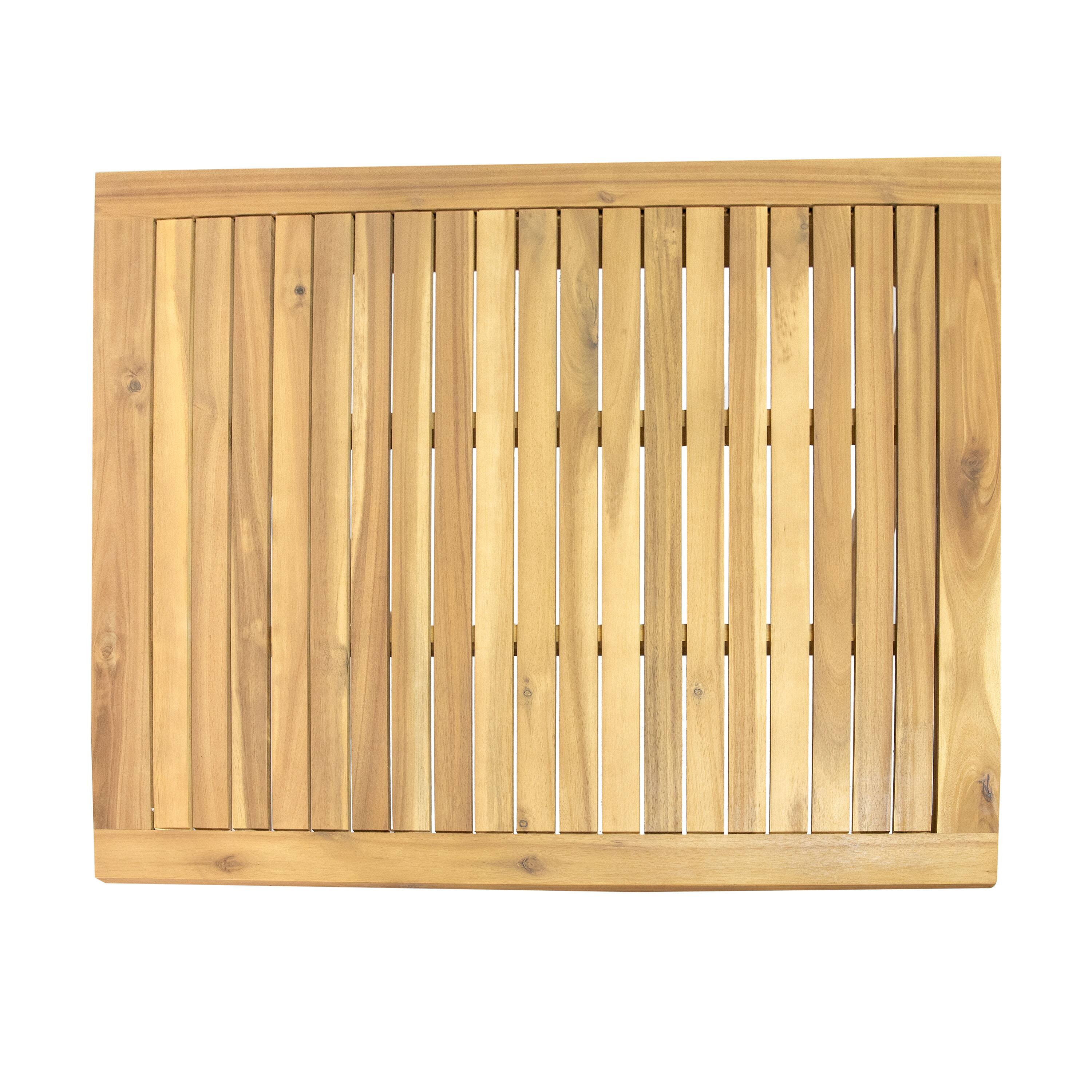 Alt View 9. Sunnydaze - Rodanthe Acacia Wood Outdoor Dining Table - Brown.