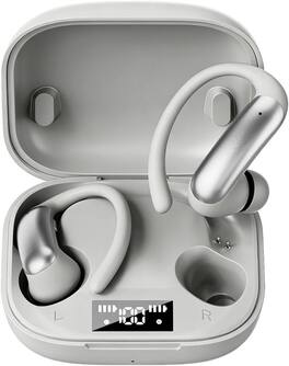 SKRAN - Ear Buds Wireless Earbuds Bluetooth Headphones with Controls, Sports Earphones for Running Workout Gym - Gray