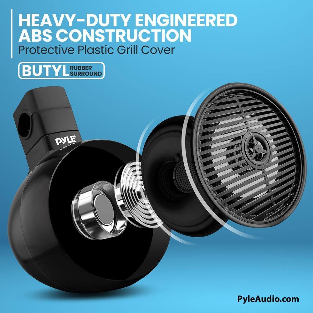 HEAVY-DUTY ENGINEERED ABS CONSTRUCTION  
Protective Plastic Grill Cover  
RUBBER BUTYL SURROUND  
PYLE  
PyleAudio.com