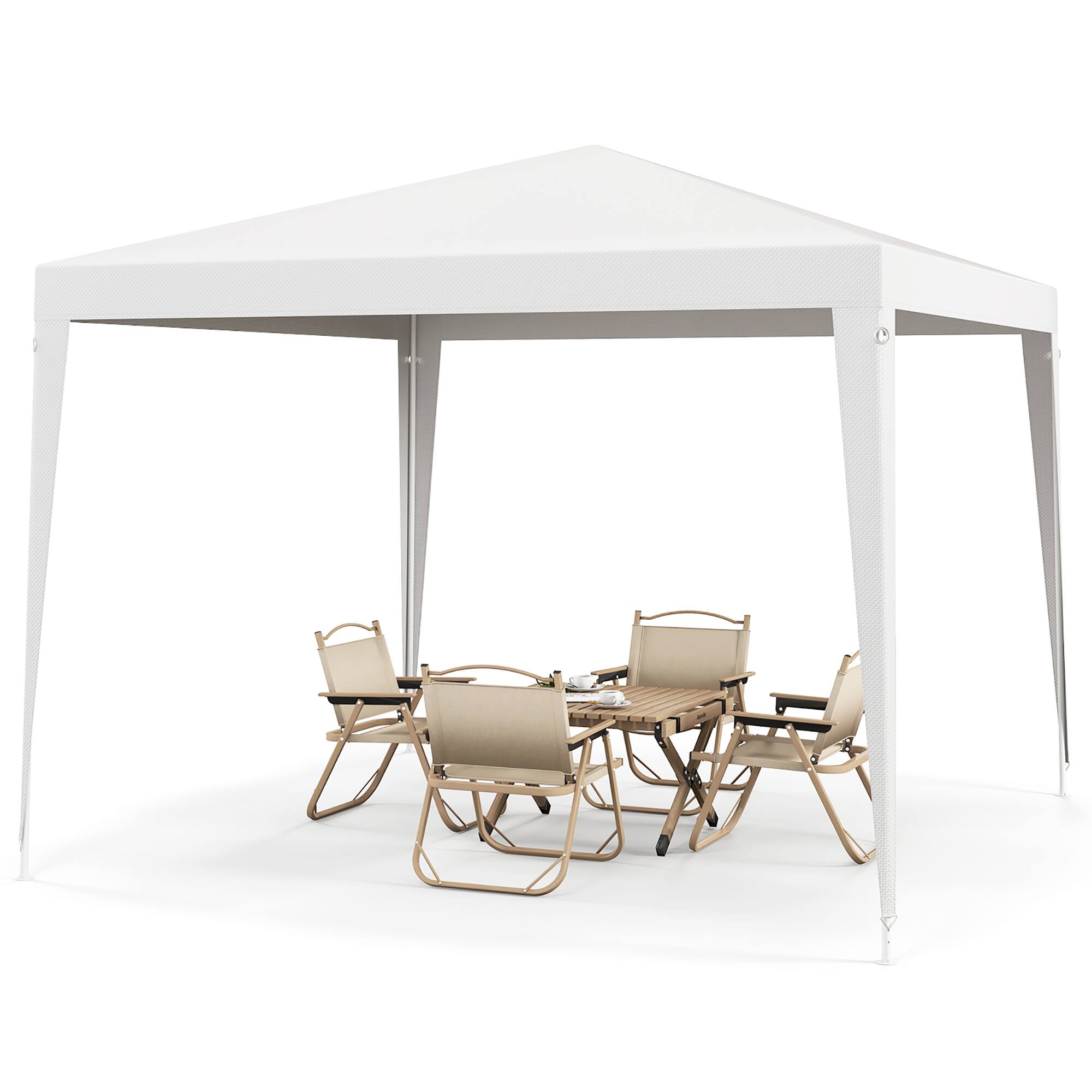 Alt View 8. Gymax - Gymax 10 FT X 10 FT Outdoor Canopy Tent Heavy Duty Gazebo Shelter w/ Dressed Legs - White.