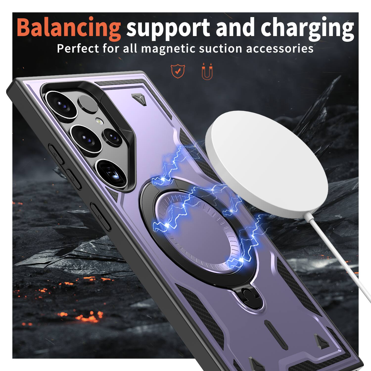 Balancing support and charging  
Perfect for all magnetic suction accessories