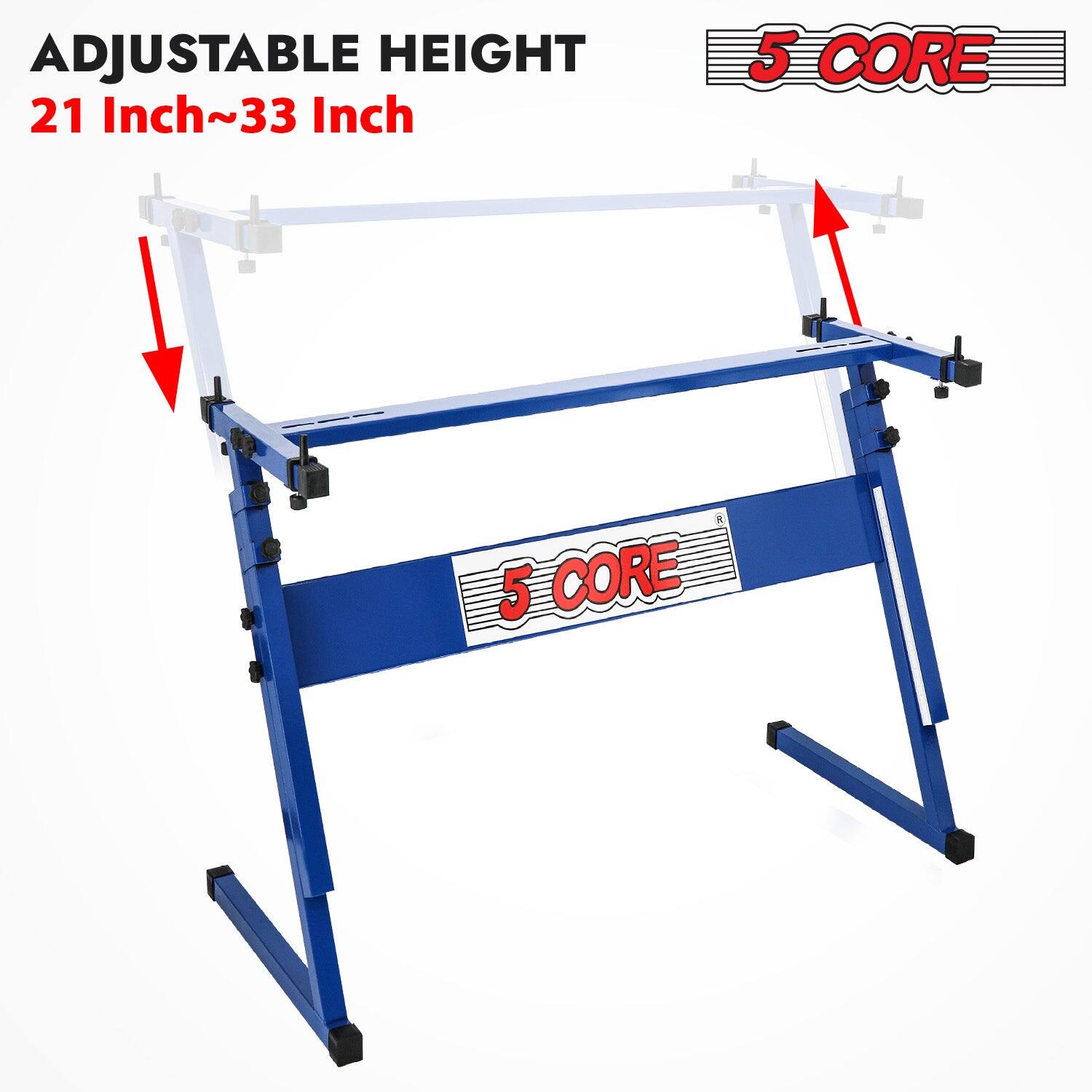 ADJUSTABLE HEIGHT  
21 Inch~33 Inch  

5 CORE