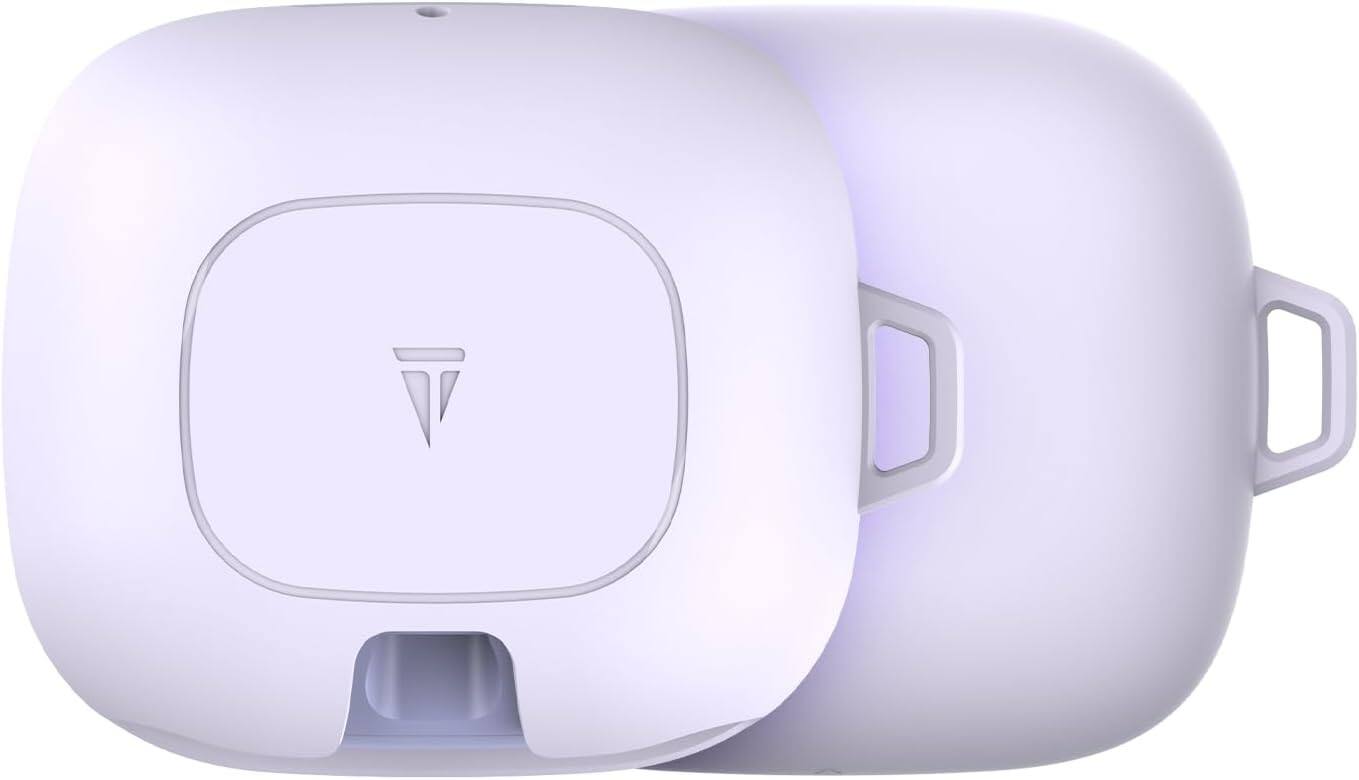 Alt View 4. TUDIA - TUDIA TPU Earbud Case for Powerbeats Pro 2 (2025) with Magnetic Lid Lock & Carabiner, Purple.