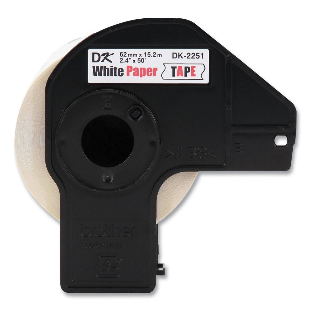 62 mm x 15.2 m  
DK-2251  
2.4" x 50'  
White Paper TAPE  
>ABS<  
brother  
USP5435658