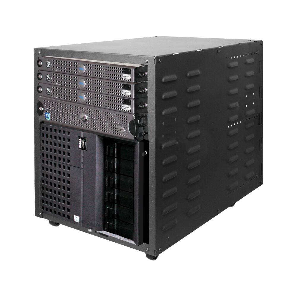 Alt View 1. RackSolutions - RackSolutions 12U Portable Server Rack - Black.
