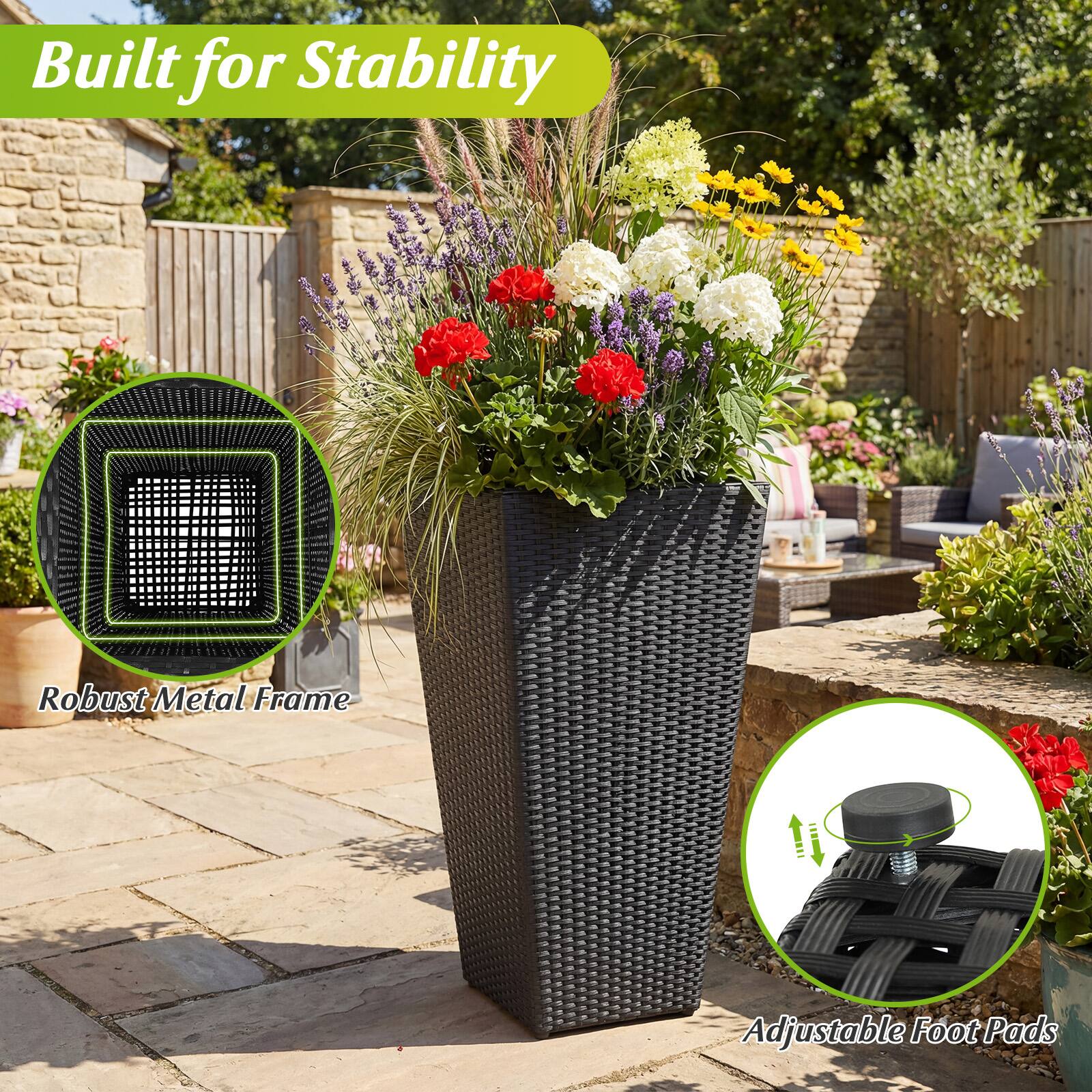 Built for Stability  
Robust Metal Frame  
Adjustable Foot Pads