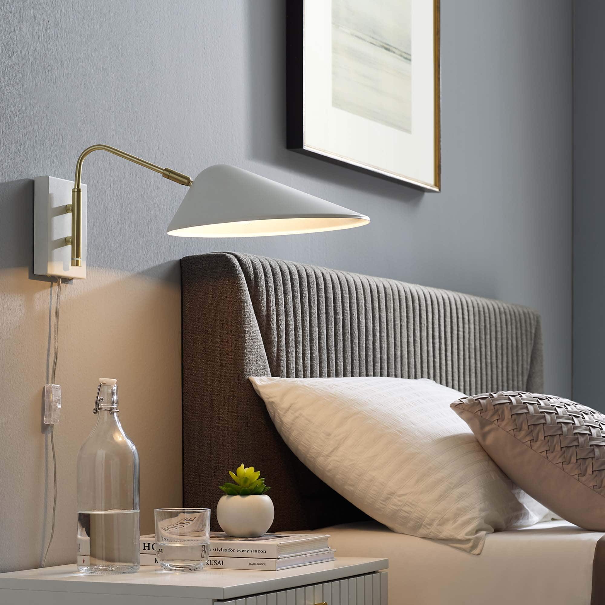 Journey 7" Swing Arm Wall Sconce by Modway - White