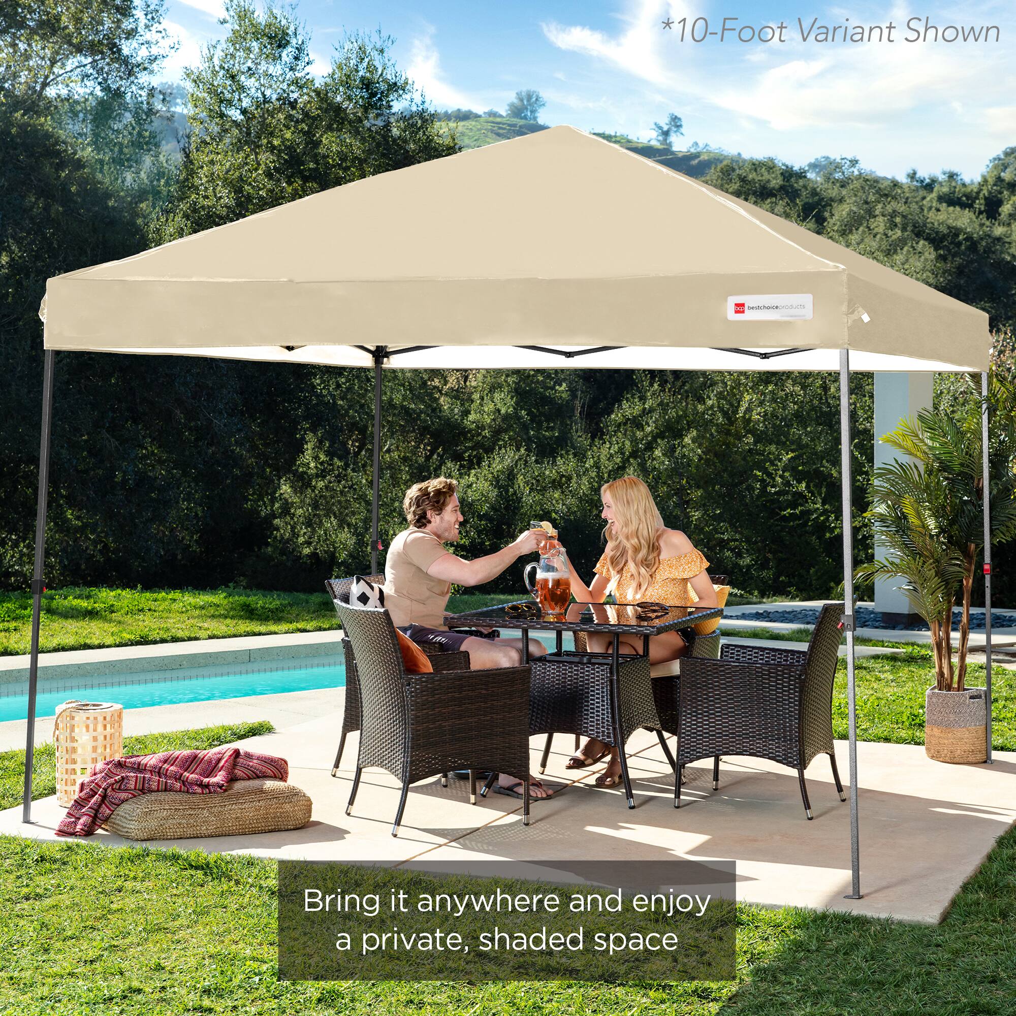 *10-Foot Variant Shown

Bring it anywhere and enjoy a private, shaded space