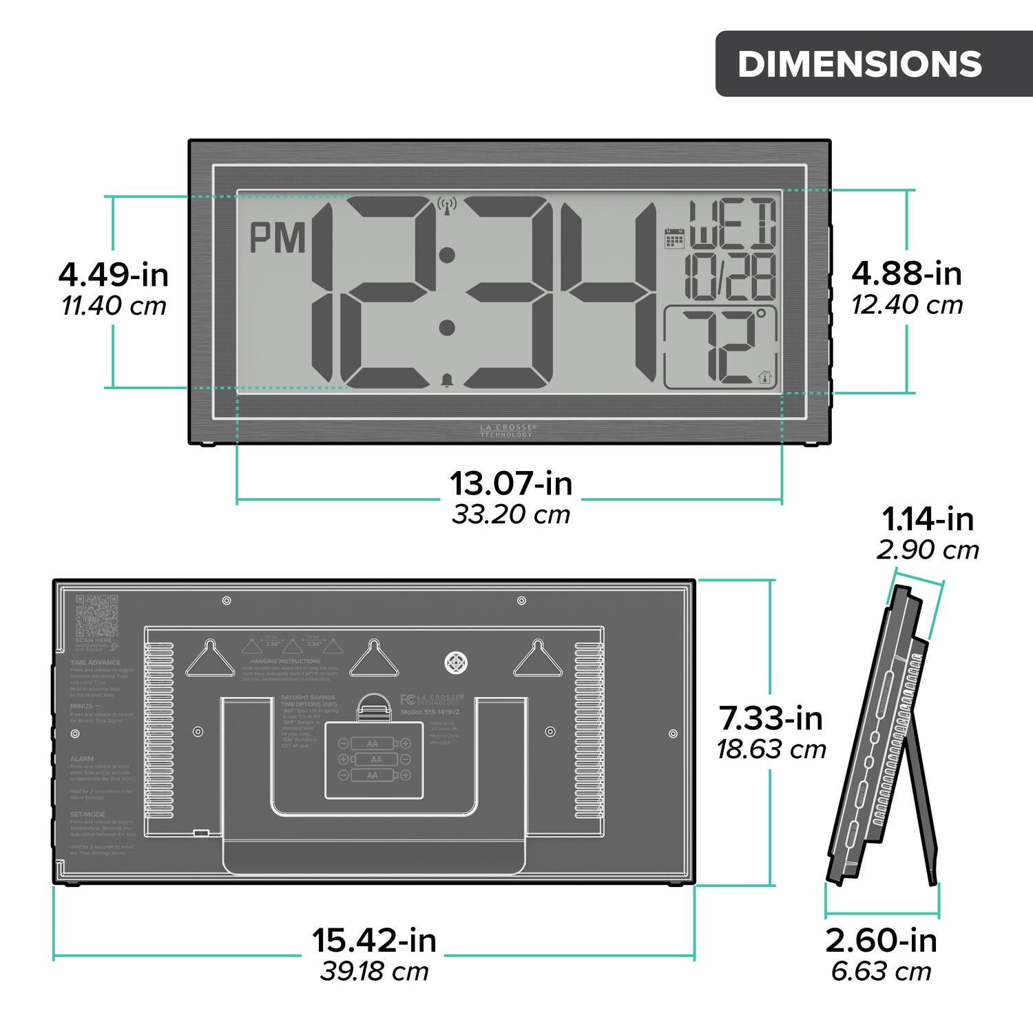 DIMENSIONS

- 4.49-in (11.40 cm)
- 13.07-in (33.20 cm)
- 4.88-in (12.40 cm)
- 1.14-in (2.90 cm)
- 7.33-in (18.63 cm)
- 15.42-in (39.18 cm)
- 2.60-in (6.63 cm)