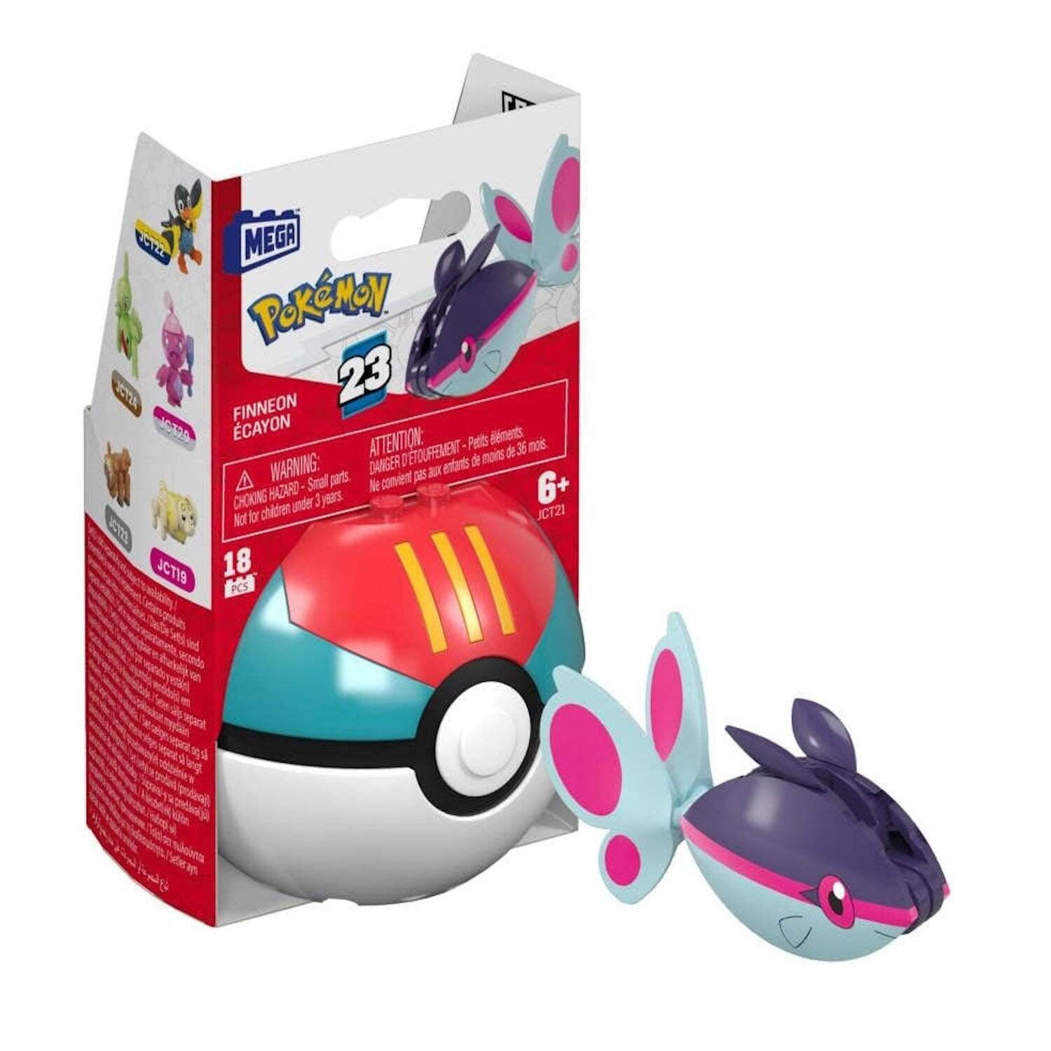 MEGA Pokemon: Series 23 Finneon Lure Ball - 18 Piece Building Set
