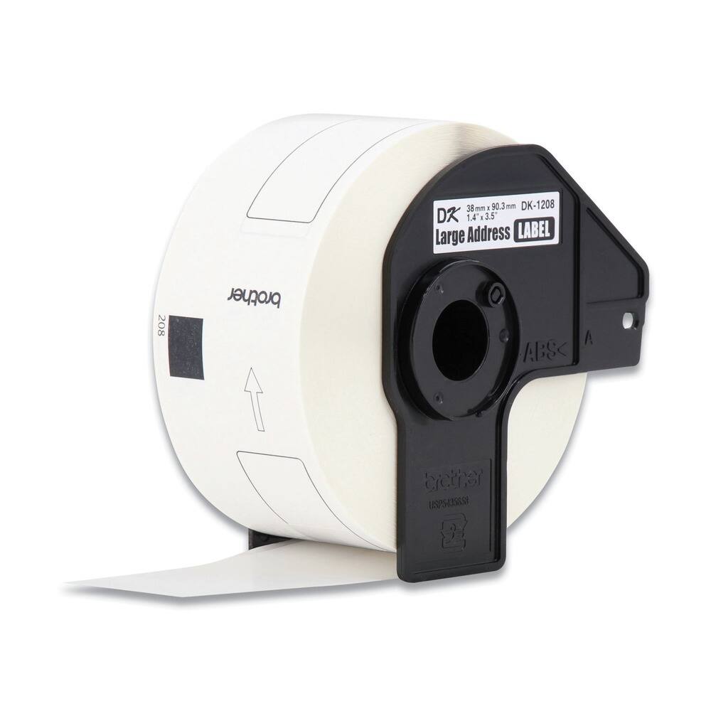 38 mm x 90.3 mm DK-1208  
1.4" x 3.5" Large Address LABEL  
208  
brother  
USPSE3SSS8