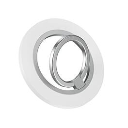 UUCOVER - Magnetic Phone Ring Holder Compatible with MagSafe, Magnetic Cell Phone Finger Grip Stand 180° Rotating Metal Kickstand - Matte White