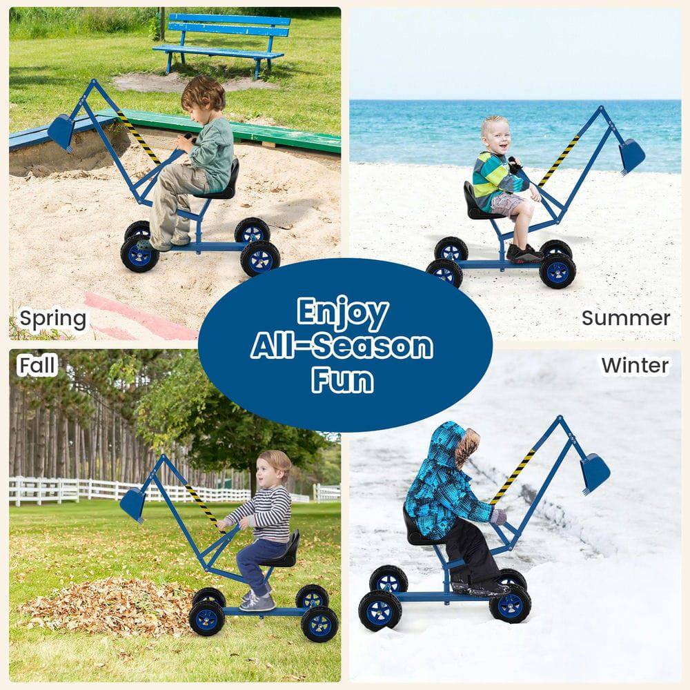 Resenkos Sand Digger for Kids with 2 Handed Controls & Flexible Shovel ...