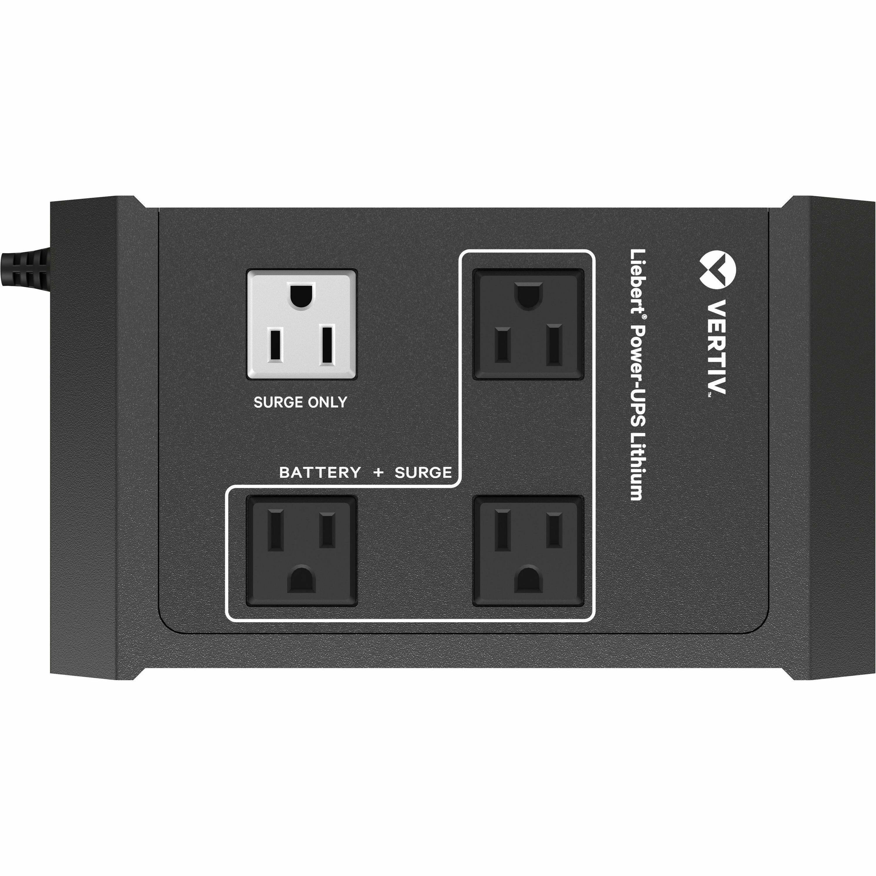 Liebert Power-UPS Lithium  
VERTIV  

SURGE ONLY  
BATTERY + SURGE