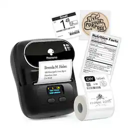 Phomemo - M110 Bluetooth Inkless Thermal Label Maker for Small Business, Retail & Office - iOS/Android Compatible - Black