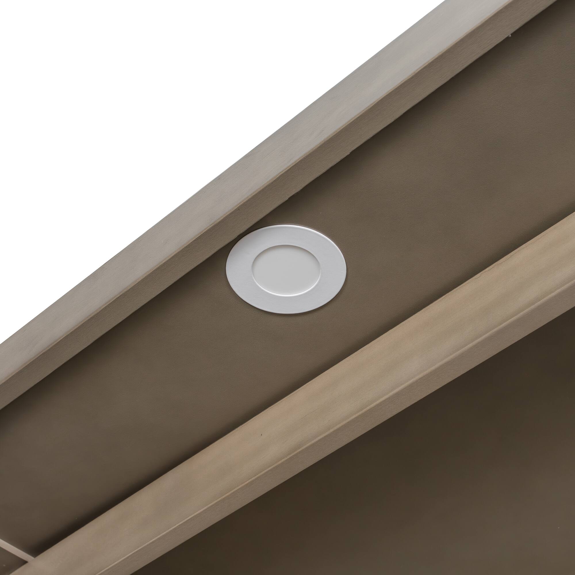 Alt View 6. Anysun - Queen Murphy Bed with Desk, Storage Shelves and Cabinets, Hidden Wall Bed for Space-Saving Home Office - Gray.