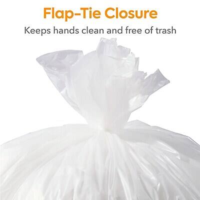 Flap-Tie Closure  
Keeps hands clean and free of trash