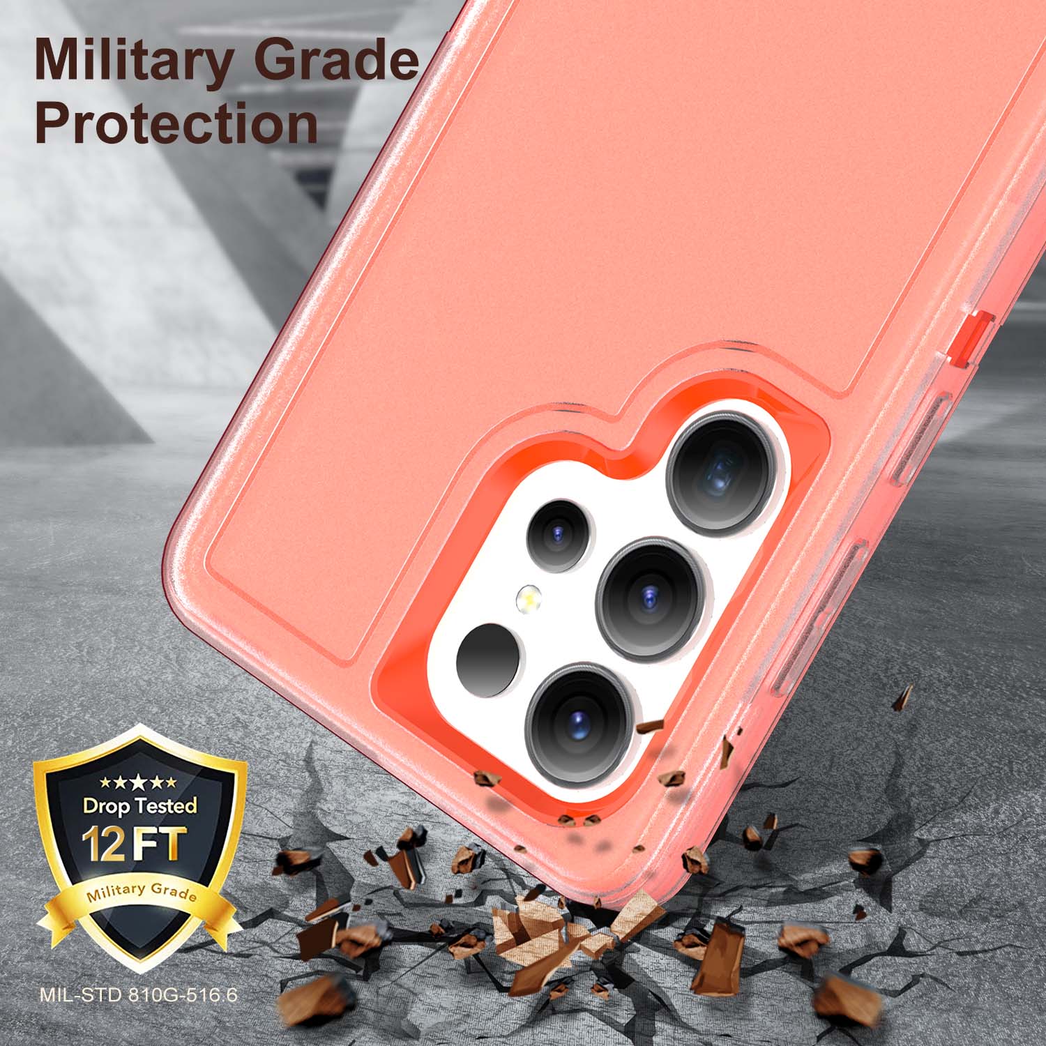 Military Grade Protection  
Drop Tested 12 FT  
Military Grade MIL-STD 810G-516.6