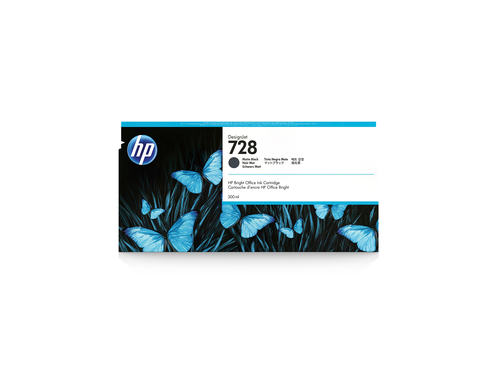 HP - 728 300-ml Matte Black DesignJet Ink Cartridge, F9J68A