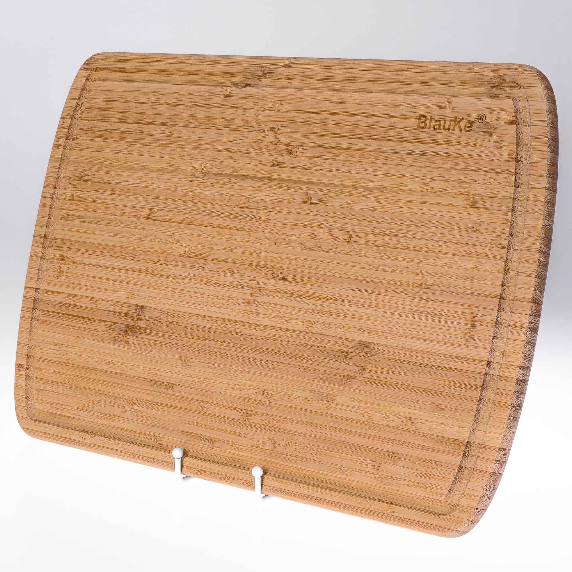 Alt View 6. BlauKe - Extra Large Wood Cutting Board - Butcher Block with Juice Groove, Serving Tray - Wooden Chopping Board for Kitchen - Beige.