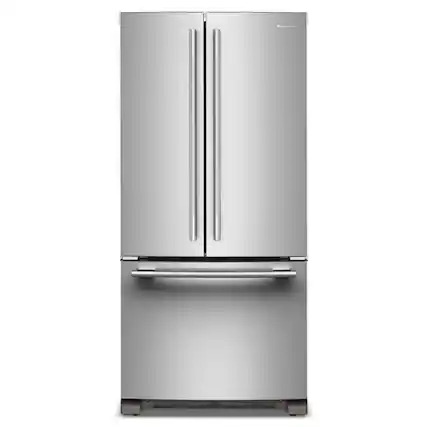 Front. KitchenAid - KitchenAid - 22 Cu. Ft. 33-Inch Standard-Depth French Door Refrigerator with Internal Water Dispenser - PrintShield Stainless.