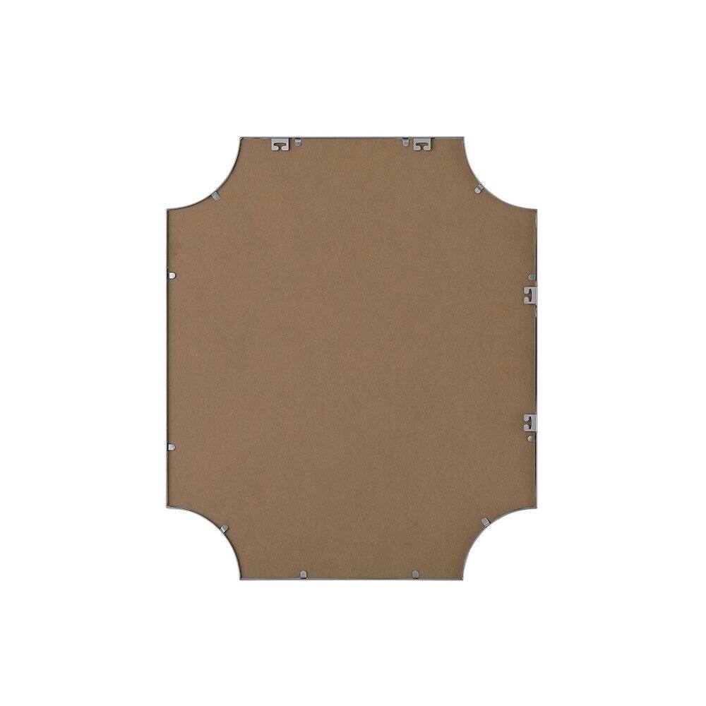 Angle. Elegant Kitchen and Bath - Notched Metal Mirror 30x36 inch in Silver - Silver.