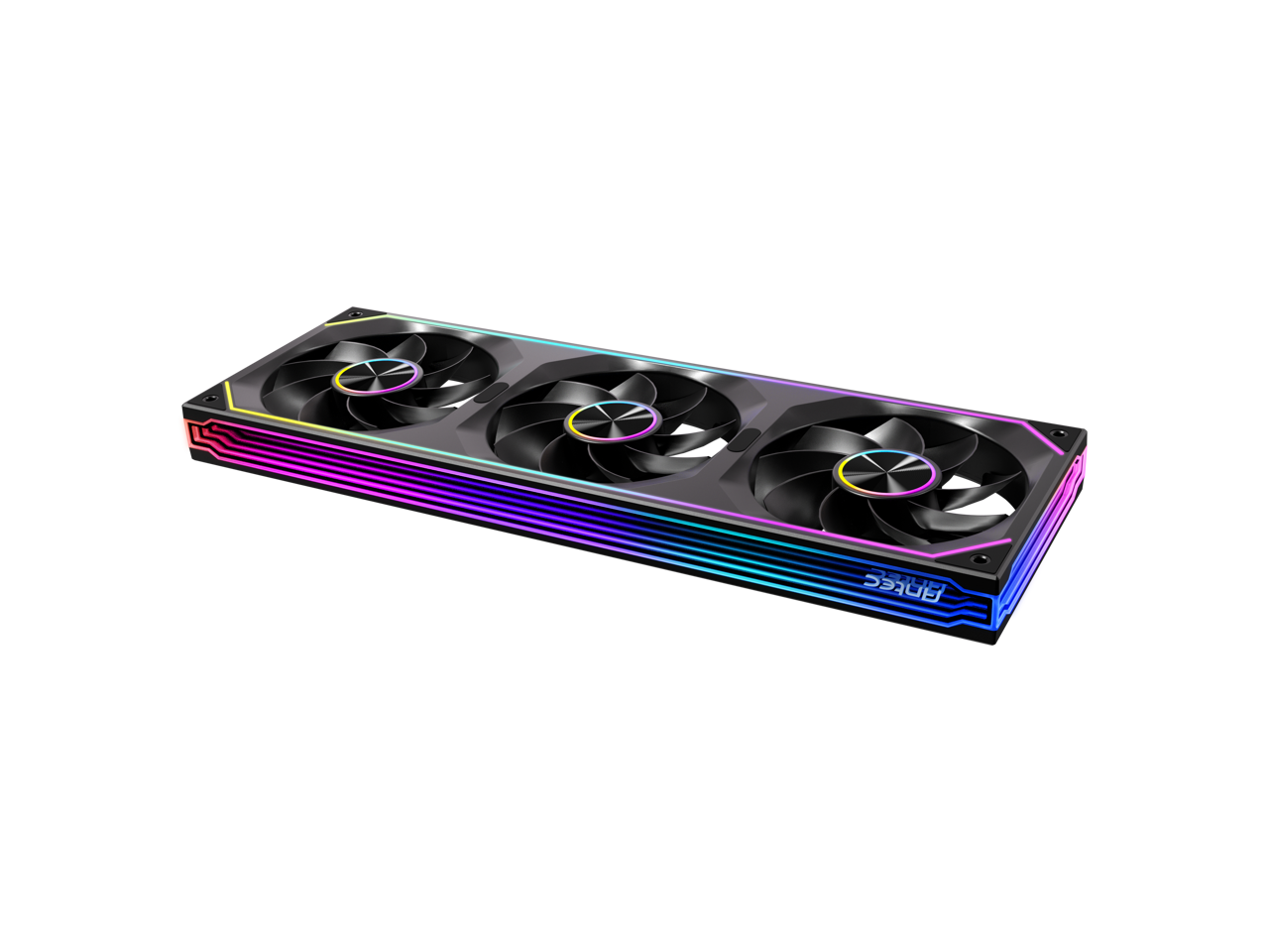 Alt View 8. Antec - Antec Infinity Matrix 360 Reverse ARGB, 360mm Fan, Reverse Blade, Dual-Cable, 4-Sided Lighting, PWM 1800 RPM - Multicolor.