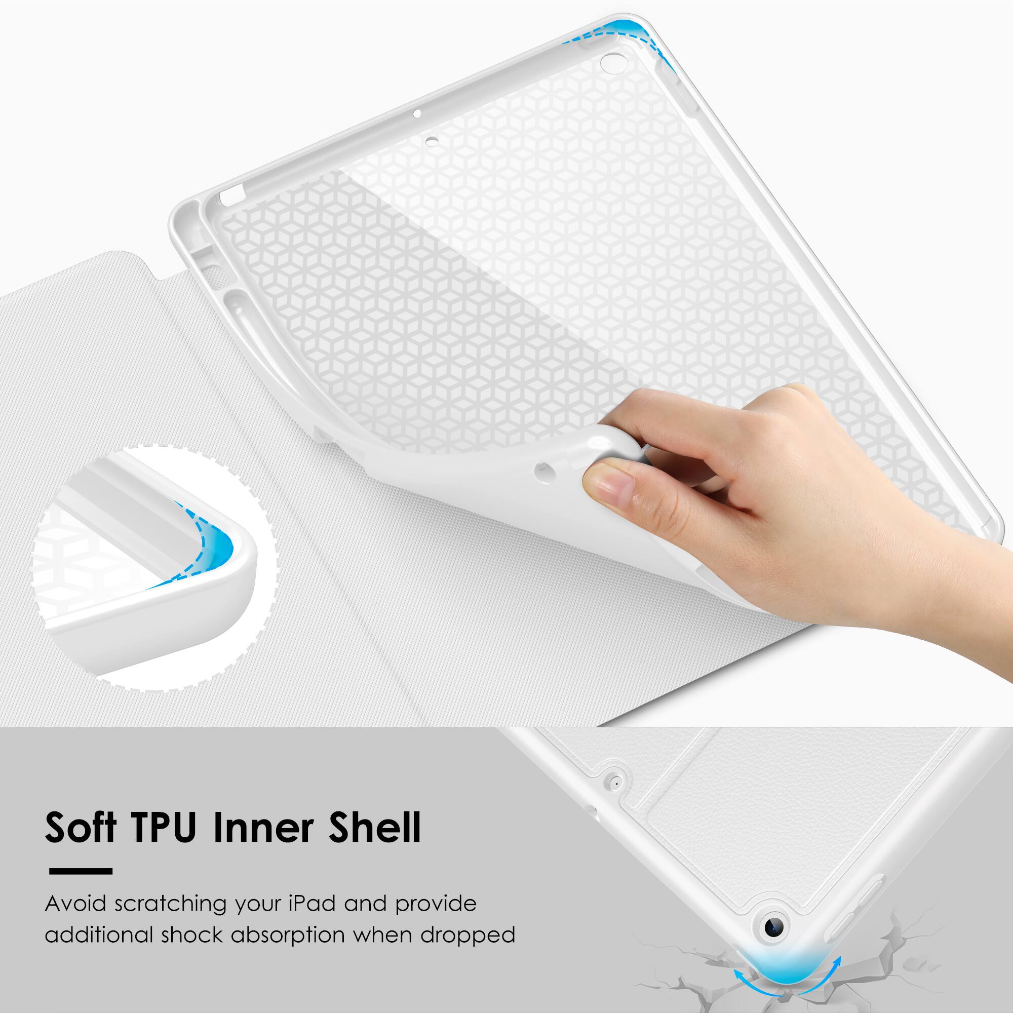 Soft TPU Inner Shell

Avoid scratching your iPad and provide additional shock absorption when dropped.