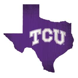 Fan Creations - TCU Horned Frogs 12" Logo State Sign - Multicolor