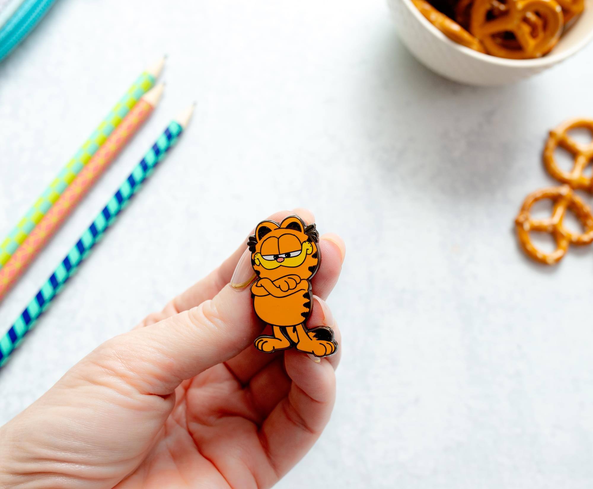Alt View 3. SalesOne LLC - The Garfield Movie Garfield Enamel Pin | Toynk Exclusive - Orange.