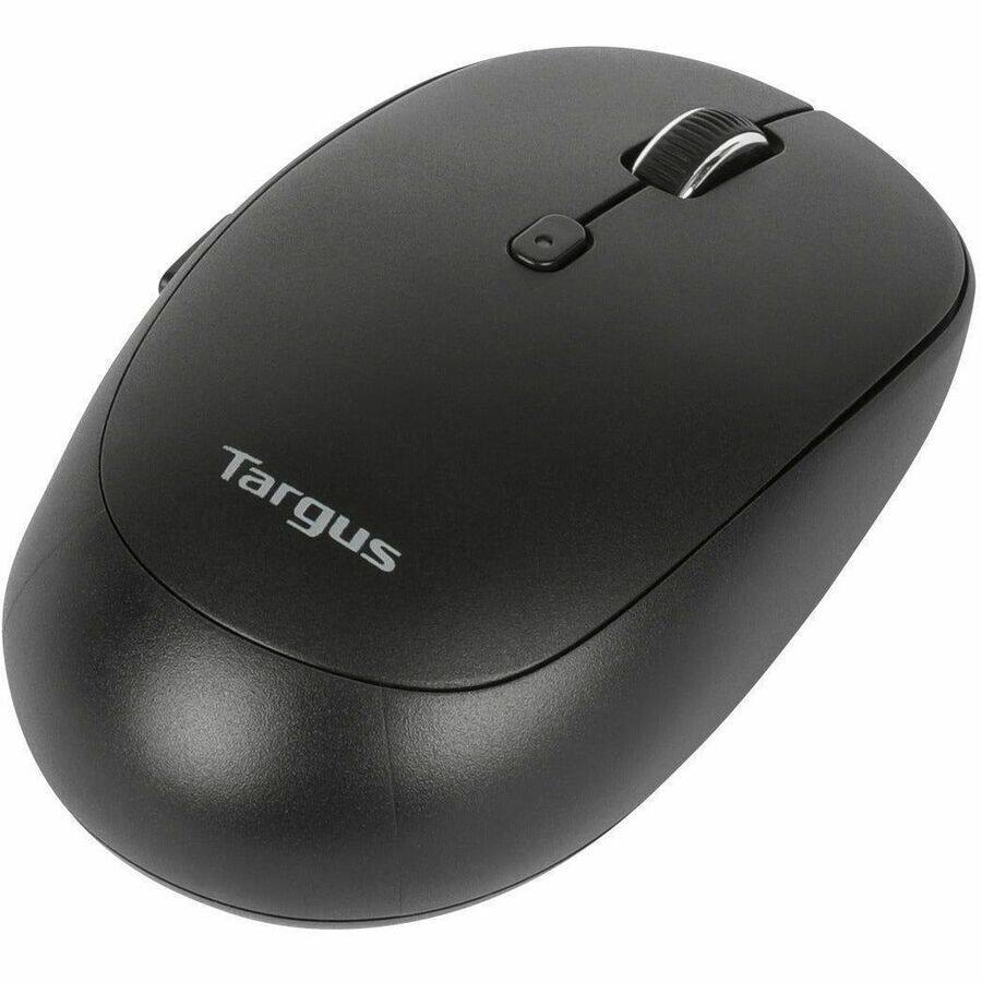 Alt View 4. Targus - Targus Midsize Comfort Multi-Device Antimicrobial Wireless Mouse - Mid Size Mouse - Optical - Wireless - Bluetooth/Radio - Black.