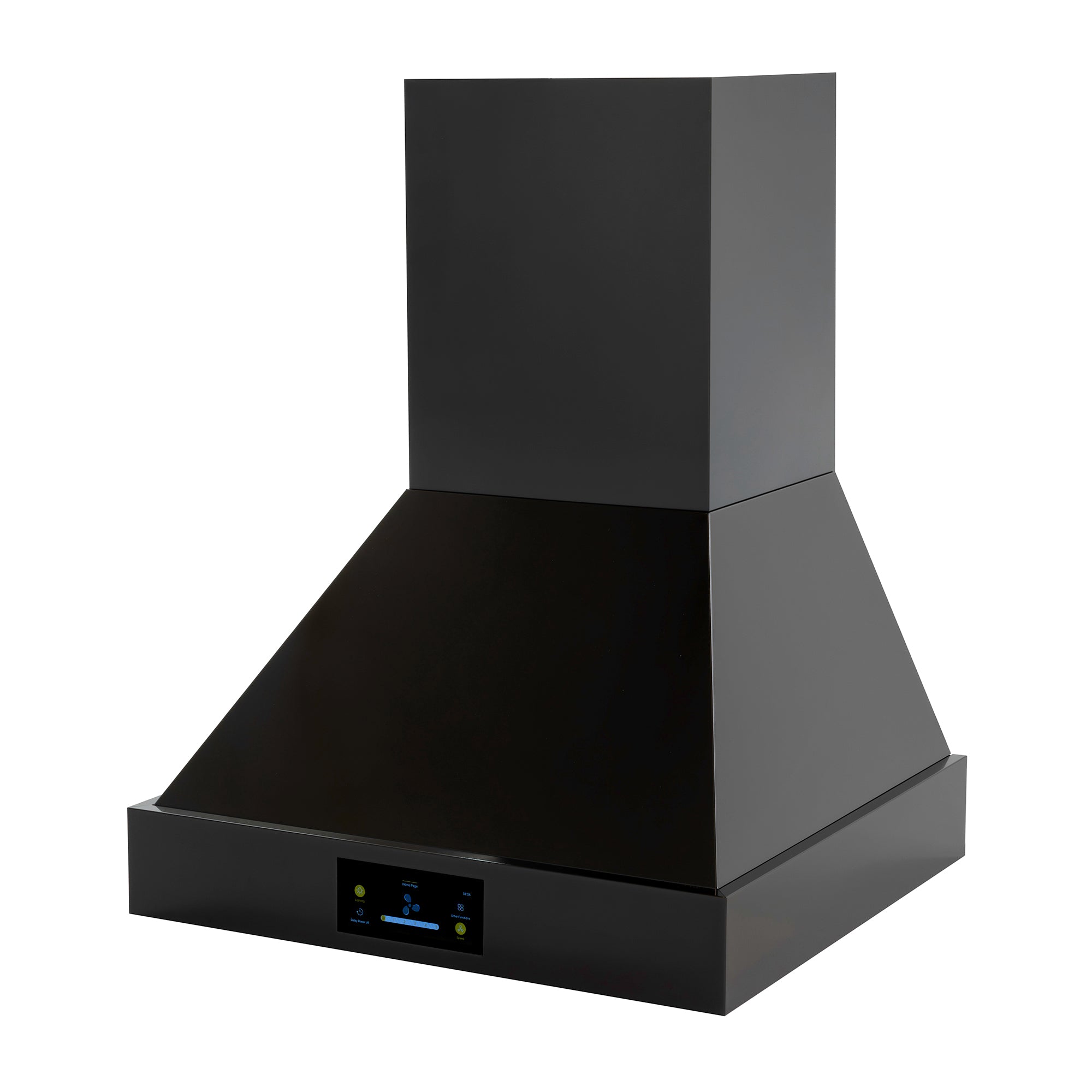 Left. Induction Hardware - 30 Inch Range Hood, Professional Wall Mount Vent Hood, 1000 CFM, efficient DC-Motor, Ultra-Quiet Multi-Speed, LED Lights - Black.
