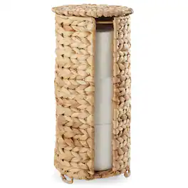 Casafield - Toilet Paper Roll Holder Stand - Bathroom Tissue Storage - Natural