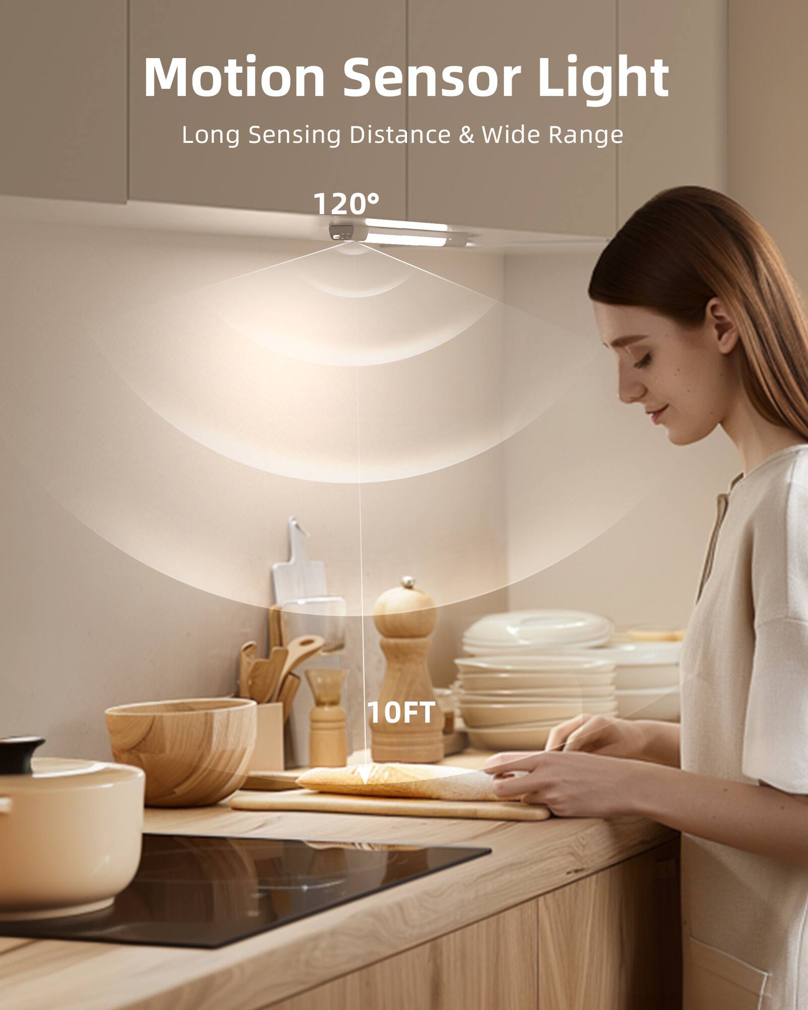 Motion Sensor Light  
Long Sensing Distance & Wide Range  

120°  

10FT