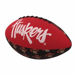 Logo Brands - Nebraska Huskers Mini Rubber Football - Multicolor