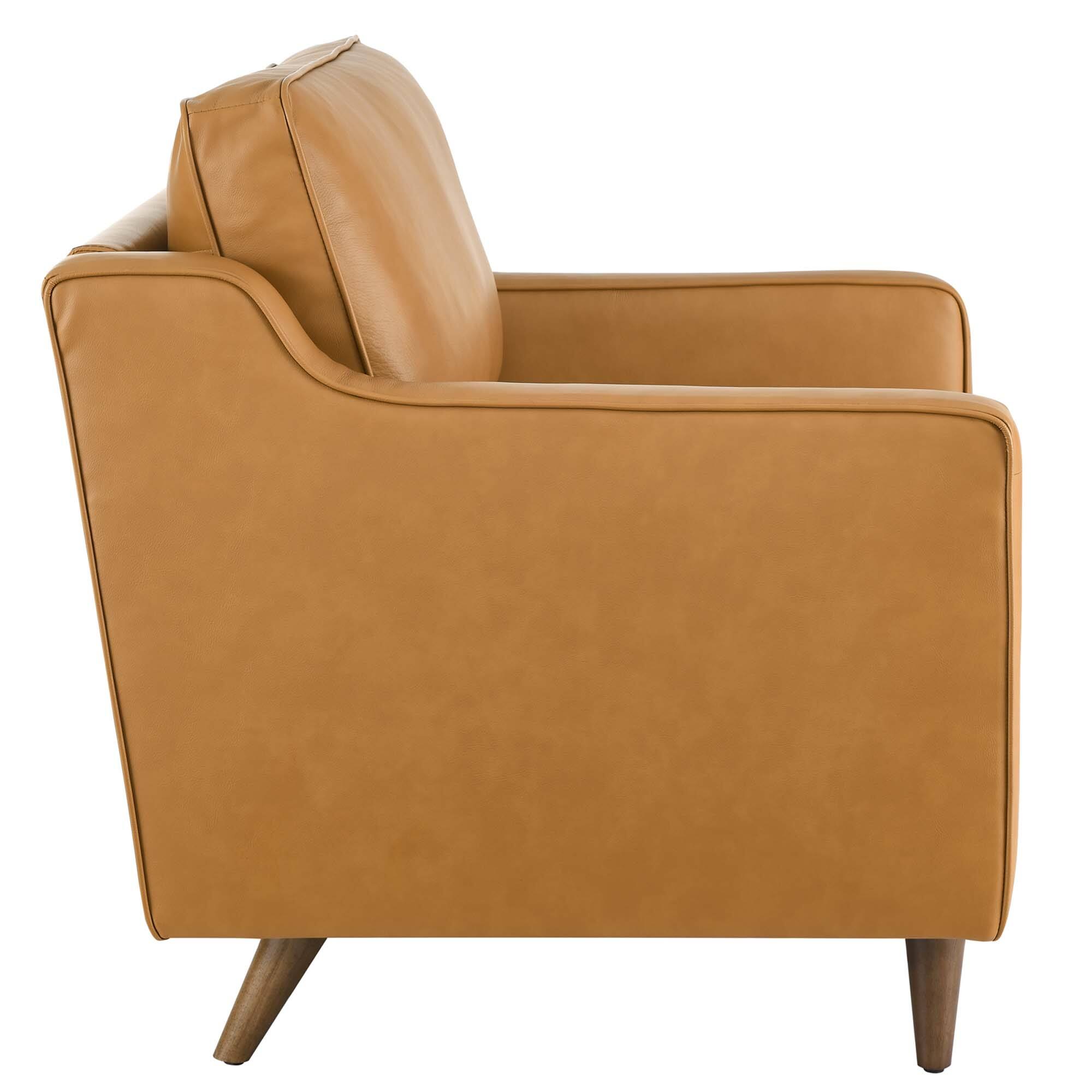 Back. Modway - Impart Genuine Leather Armchair by Modway - Brown.