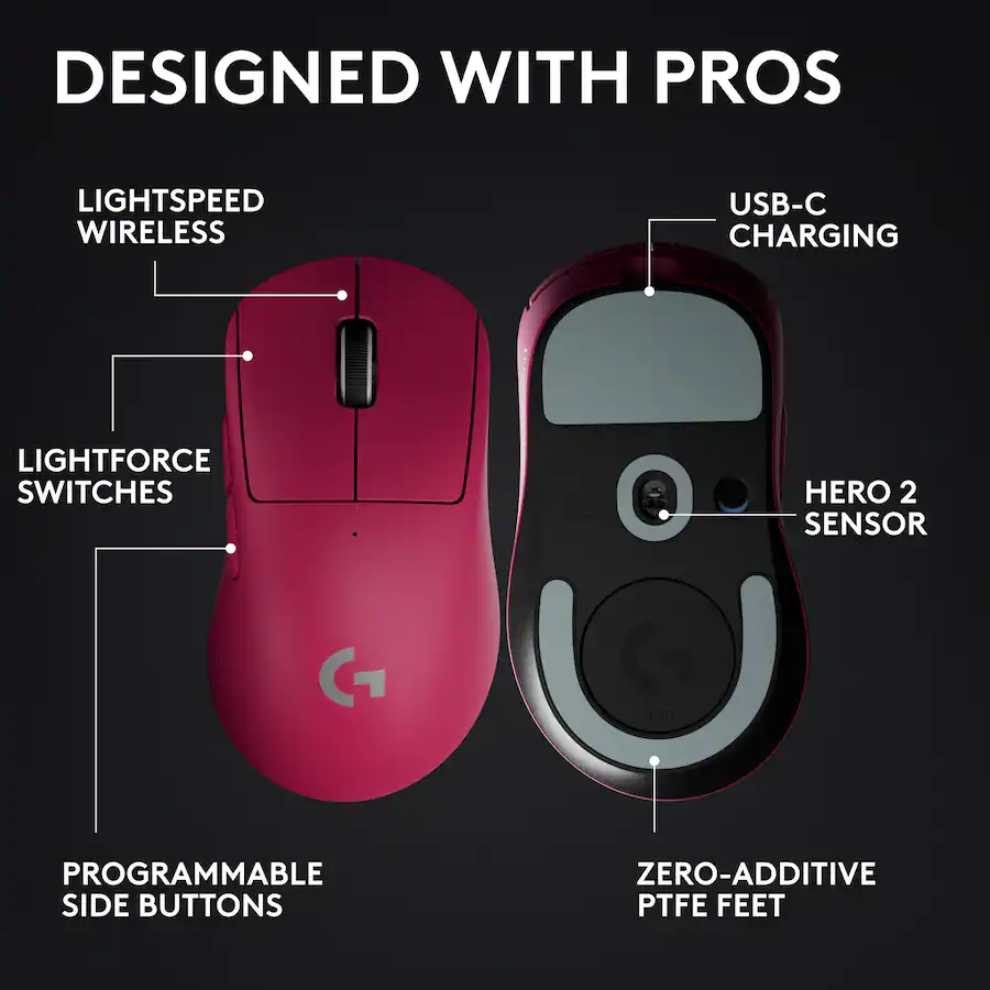 Logitech Model Number Rughtlight Logitech PRO X Superlight 2 DEX Lightweight Wireless Optical HERO 2 ...