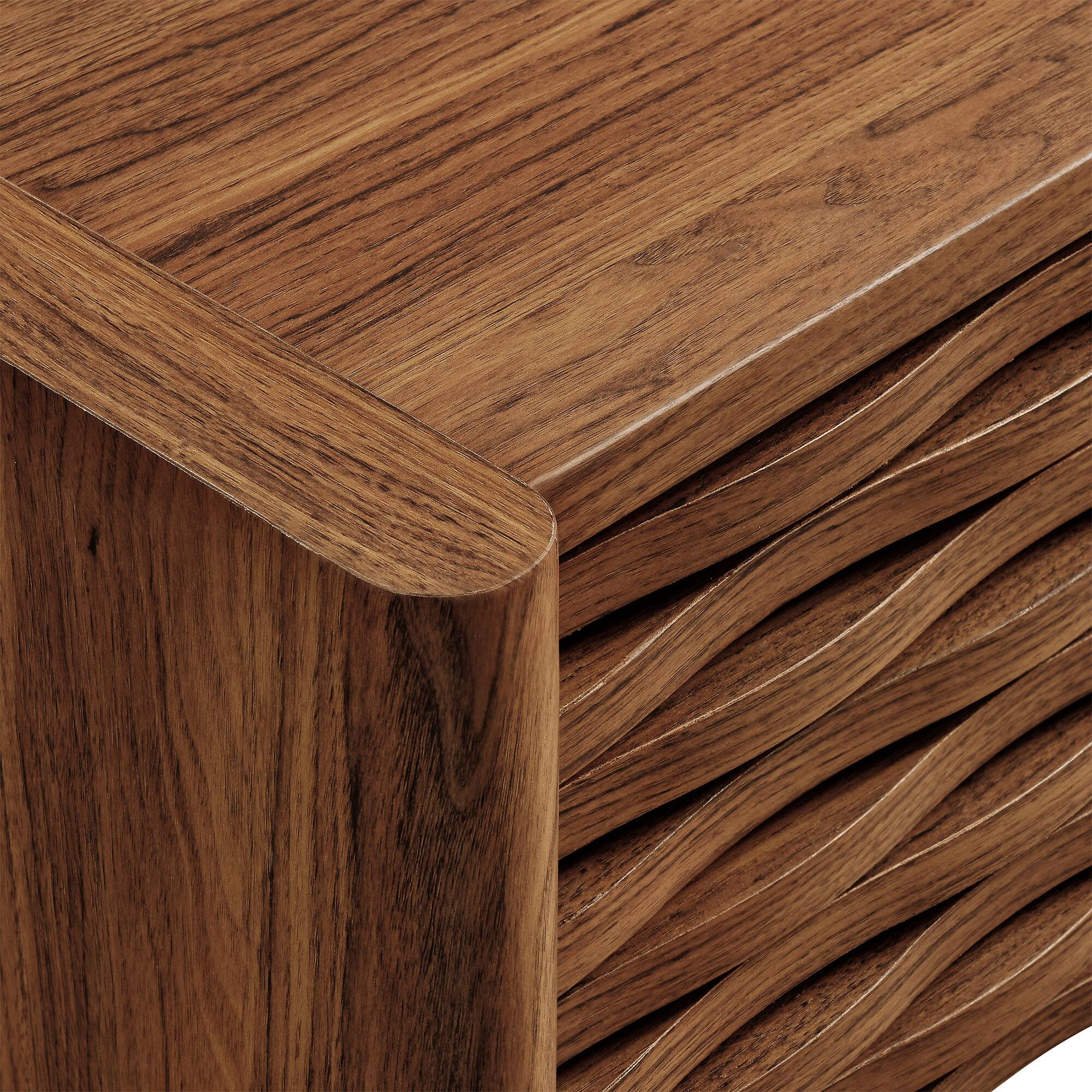 Alt View 5. Modway - Emric Wave 71" Wall-Mounted TV Cabinet by Modway - Walnut.