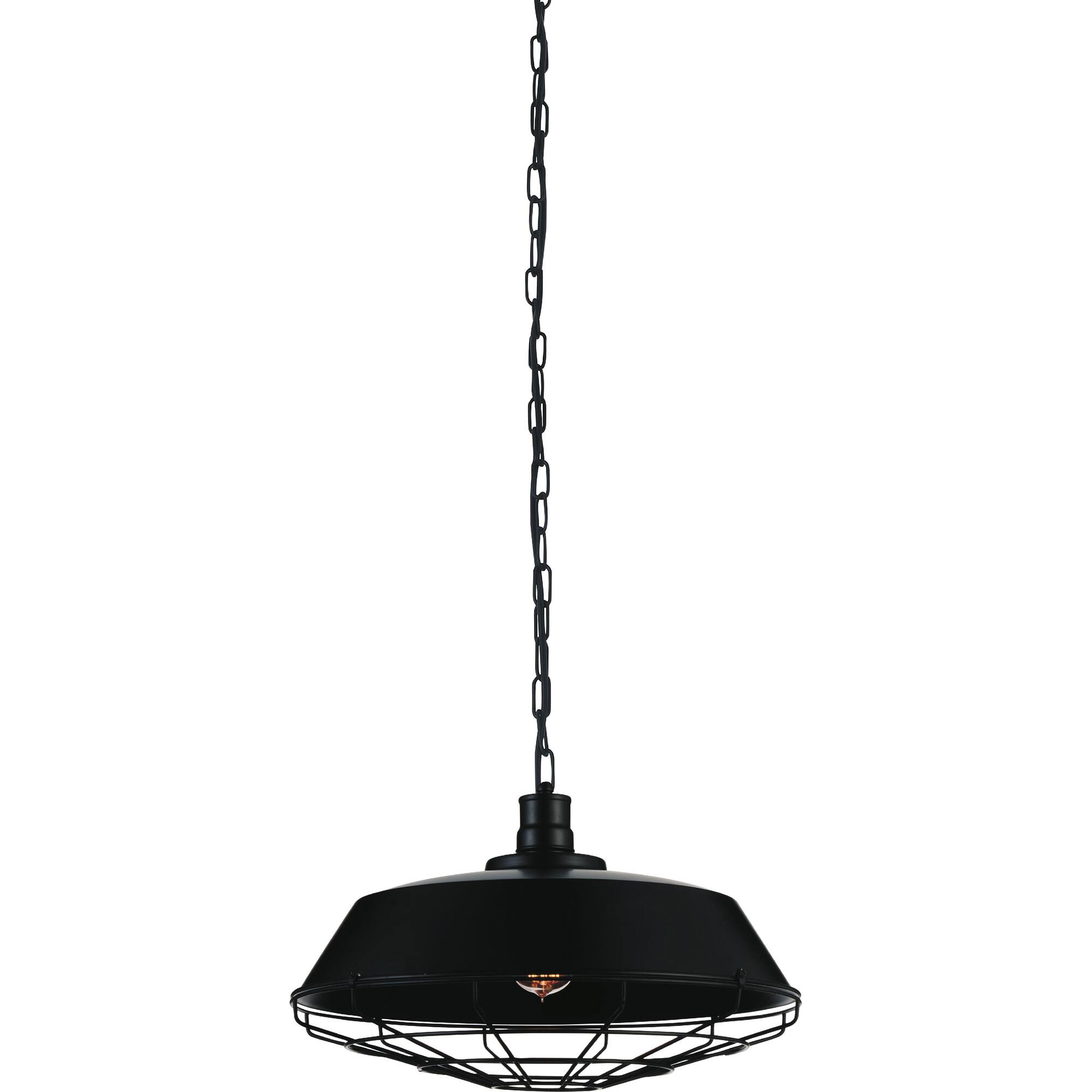 Front. CWI Lighting - Morgan 1 Light Down Pendant With Black Finish - Black.