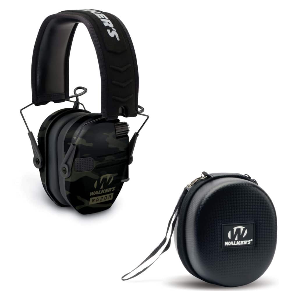 Walkers - Razor Slim Electronic Shooting Hearing Protection Muff, Grey, with Case - Gray price history on PriceWatchPro