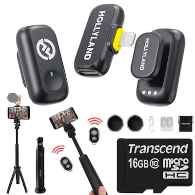 HOLLYLAND LARK A1 Mini Duo Wireless Mic iOS + 16GB MicroSD HOLLYLAND LARK A1 Mini Duo Wireless Mic iOS + 16GB MicroSD