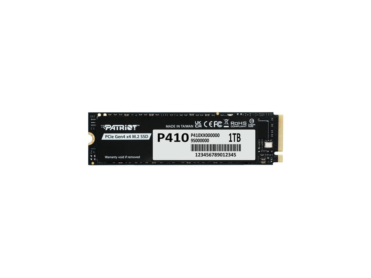 Patriot - P410 SSD M.2 2280 1TB Gen 4 PCI-Express 4.0 x4 P410P1TBM28H 5,000MB/s