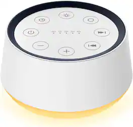 FINEAK - Sound Machine with 30 Soothing Sounds 12 Colors Night Light Noise Machine for Adults Baby Kids - White