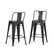 Front. Simpli Home - Rayne Metal Counter Height Stool (Set of 2) - Grey.