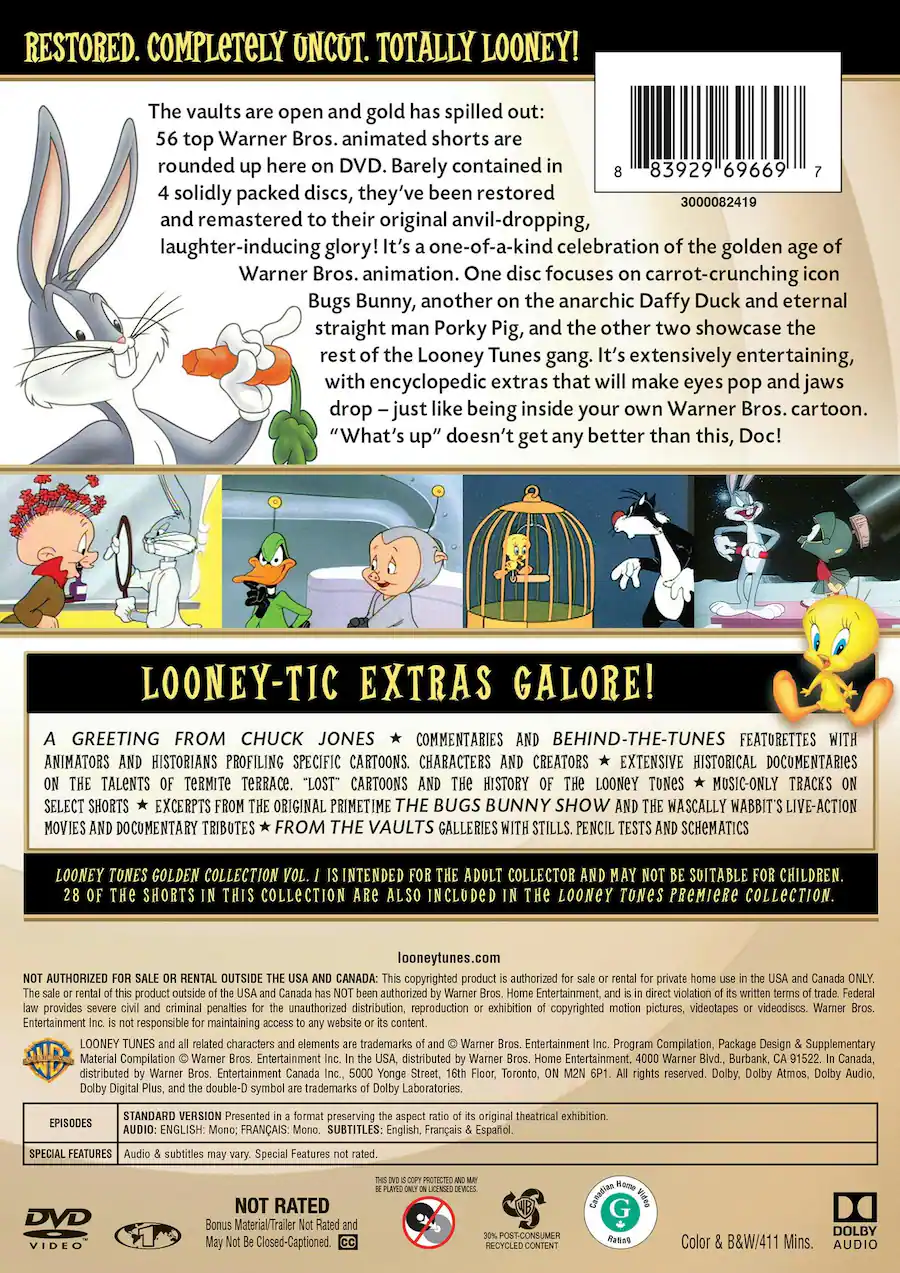 Looney Tunes Golden Collection 1 Box Set DVD Standard Best Buy looney-tunes-golden-collection-1-box-set-dvd-standard-best-buy