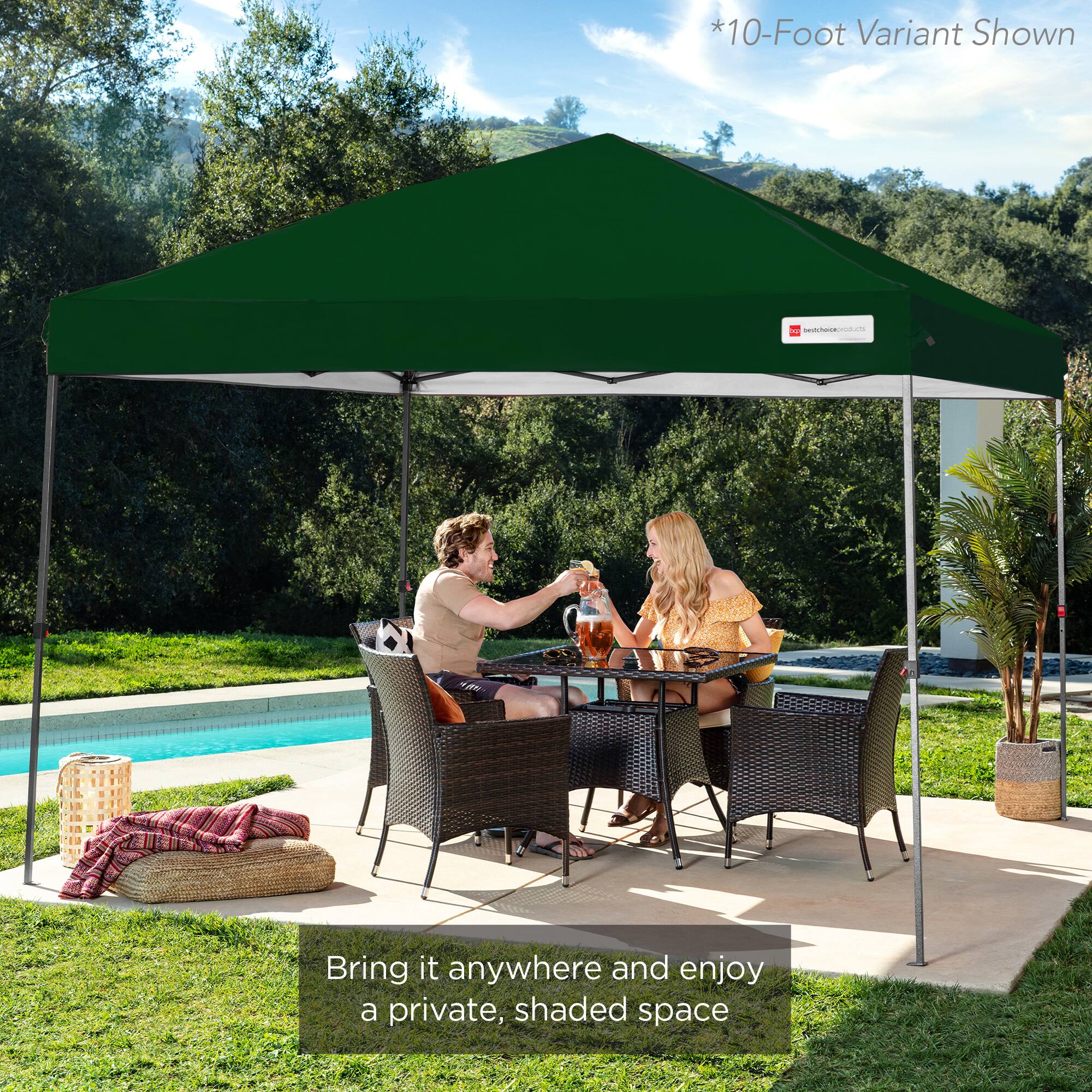*10-Foot Variant Shown

Bring it anywhere and enjoy a private, shaded space
