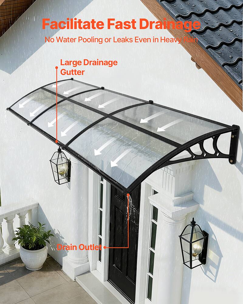 Facilitate Fast Drainage  
No Water Pooling or Leaks Even in Heavy Rain  

Large Drainage Gutter  
Drain Outlet